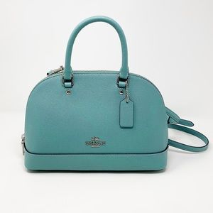 Coach Mini Sierra Crossgrain Handbag Aquamarine